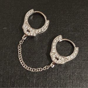 Maria Tash Handcuff Clickers White Gold Diamonds